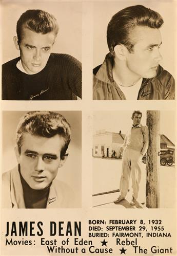 (JAMES DEAN) An obsessive collection of more than 130 photographs assembled by a die-hard Dean fan, Shirley Dormann, including souvenir